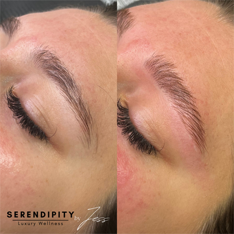 Brow Lamination Before and After